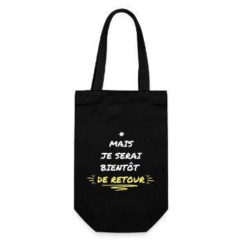 Mais Je Serai Bientot De Retour - Sac à bouteille - noir - Devant