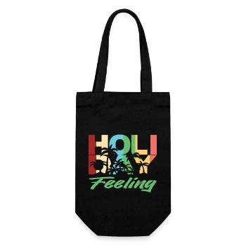 Holiday Feeling  - Geschenkbeutel für Flaschen - Schwarz - Vorne