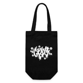 Conception de lettres graffiti folles - Sac à bouteille - noir - Devant