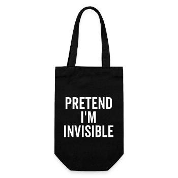 Pretend I’m Invisible - Gift Bag for Bottles - black - Front