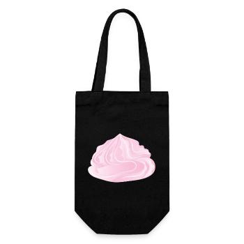 Illustration d’un nappage à la crème rose - Sac à bouteille - noir - Devant