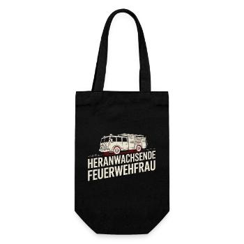 Adolescent Firefighter – Gift Idea - Gift Bag for Bottles - black - Front