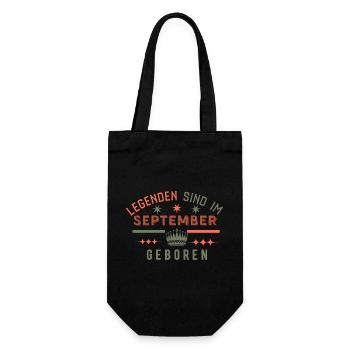 Les légendes naissent en septembre - Anniversaire - Sac à bouteille - noir - Devant