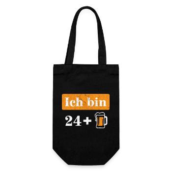 I'm 24 plus beer 25th birthday - Gift Bag for Bottles - black - Front