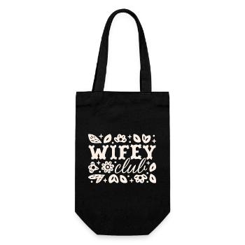 Wifey club funny cowboy wife bride to be western - Gift Bag for Bottles - black - Front