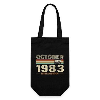 Anniversaire octobre 1983 - Birthday october 1983 - Sac à bouteille - noir - Devant