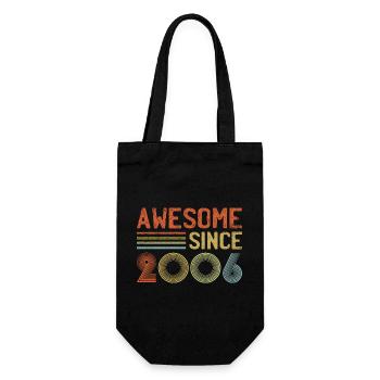 Retro-Design zur Jubiläumsfeier 2005 - Geschenkbeutel für Flaschen - Schwarz - Vorne