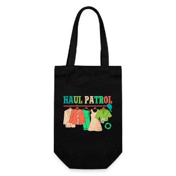 Thrift Shopper Haul Patrol Thrift Store - Geschenkbeutel für Flaschen - Schwarz - Vorne
