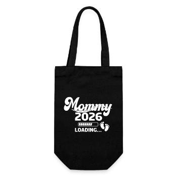 Mommy 2026 Loading Design - Geschenkbeutel für Flaschen - Schwarz - Vorne