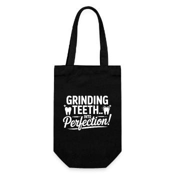 Zähneknirschen in Perfektion Dental Lab Tech - Geschenkbeutel für Flaschen - Schwarz - Vorne
