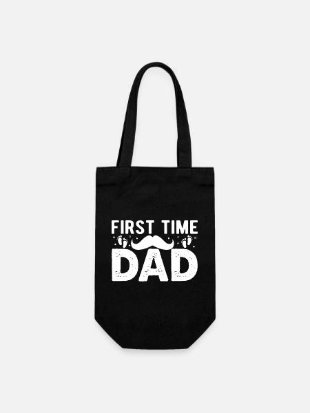 Werdender Papa Werdender Vater - Geschenkbeutel für Flaschen - Schwarz