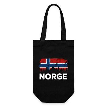 Norge - Norway Flag - Holiday Nature Gift - Gift Bag for Bottles - black - Front