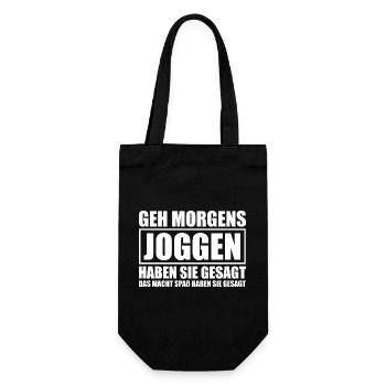 Heute kein Marathon Joggen Läufer lustiges Lauf - Geschenkbeutel für Flaschen - Schwarz - Vorne