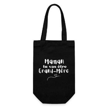 Mom, you're going to be Grandma - Gift Bag for Bottles - black - Front