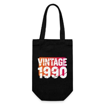 Logo vintage en texte vieilli de 1990 - Sac à bouteille - noir - Devant