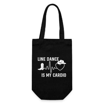 Line dancing is my cardio - Gift Bag for Bottles - black - Front
