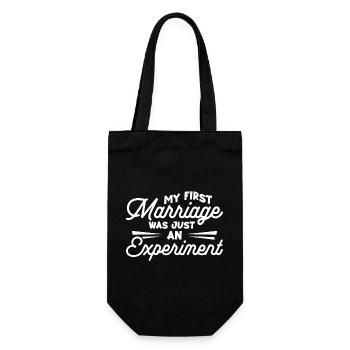 My first marriage was just an experiment - Gift Bag for Bottles - black - Front