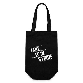Marathon Runner Take It In Stride Running - Gift Bag for Bottles - black - Front