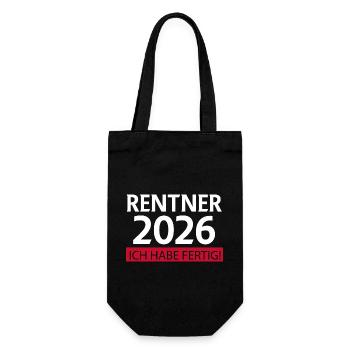 Pensioner 2026 Retirement Funny - Gift Bag for Bottles - black - Front