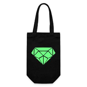 Green Diamond Geometry - Gift Bag for Bottles - black - Front
