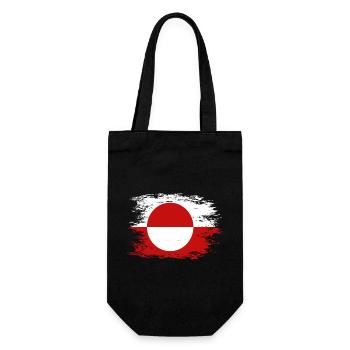 Grönland Flagge used - Geschenkbeutel für Flaschen - Schwarz - Vorne