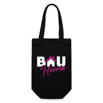 Bauherrin Stil Logo - Geschenkbeutel für Flaschen - Schwarz - Vorne