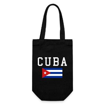 Cuba Flagge - Geschenkbeutel für Flaschen - Schwarz - Vorne