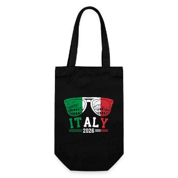 Italien 2026 Rom Kolosseum Sonnenbrille - Geschenkbeutel für Flaschen - Schwarz - Vorne