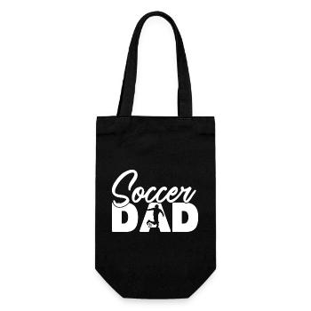 Soccer Dad Football Silhouette Sports Father - Gift Bag for Bottles - black - Front