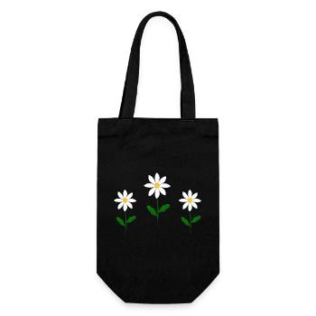 April Birth Flower Daisies Cottagecore - Gift Bag for Bottles - black - Front