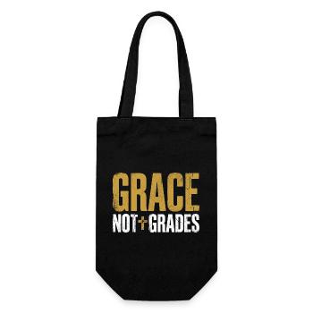 Grace Not Grades Christlicher Lehrer Jesus Glaube - Geschenkbeutel für Flaschen - Schwarz - Vorne