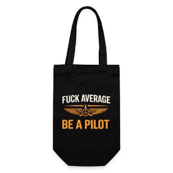 Pilote fier – voler avec passion - Sac à bouteille - noir - Devant