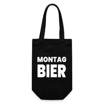 Bier - Geschenkbeutel für Flaschen - Schwarz - Vorne