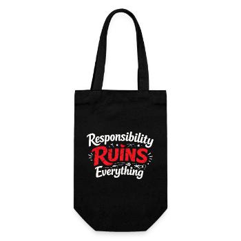 Sarcasm Responsibility Ruins Everything Funny Men - Gift Bag for Bottles - black - Front
