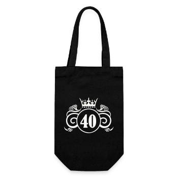 40_king - Geschenkbeutel für Flaschen - Schwarz - Vorne