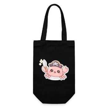Pirate Crab with Sword - Gift Bag for Bottles - black - Front