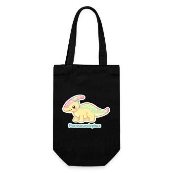 Pastel Parasaurolophus Rainbow Ridge - Gift Bag for Bottles - black - Front