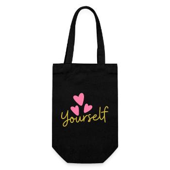 T-shirt Love Yourself | T-shirt Amour de Soi - Sac à bouteille - noir - Devant