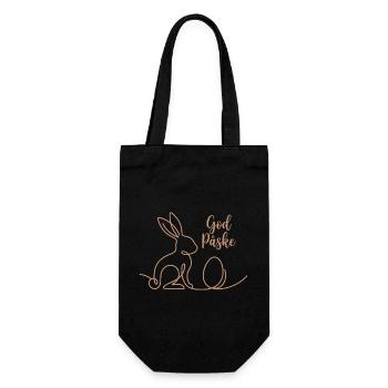 God Påske, Süßes Hasen Oster Shirt, Tasche, Hoodie - Geschenkbeutel für Flaschen - Schwarz - Vorne