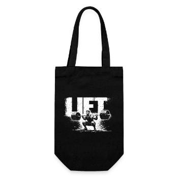 Lift Shirt Gym Workout Weightlifting Gift - Geschenkbeutel für Flaschen - Schwarz - Vorne