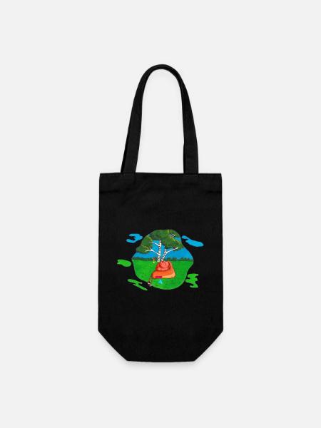 Champignon pour le dos - Sac à bouteille - noir
