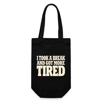 Burnt-out millennial, tired adult, - Gift Bag for Bottles - black - Front