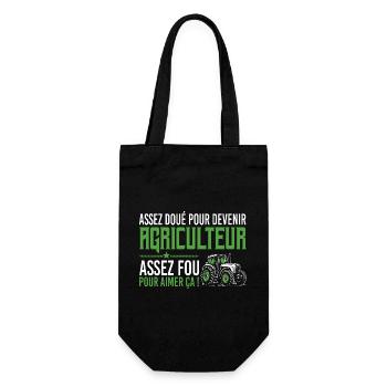 Assez fou pour aimer ça agriculteur humour - Sac à bouteille - noir - Devant