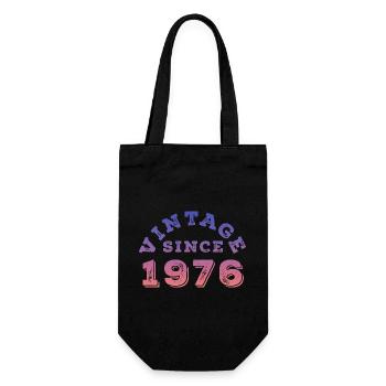 Vintage 1976 - Gift Bag for Bottles - black - Front