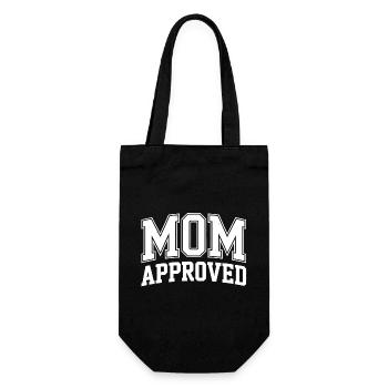 Mama approved tested - Gift Bag for Bottles - black - Front