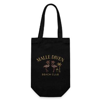 Malle Diven Beach Club Flamingo Mallorca Party - Gift Bag for Bottles - black - Front