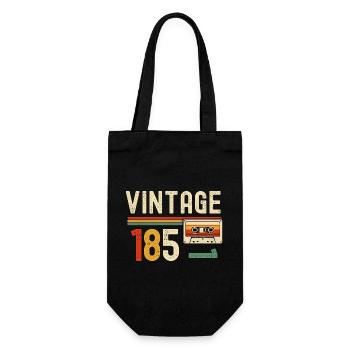 Vintage 85 Cassette rétro - Sac à bouteille - noir - Devant