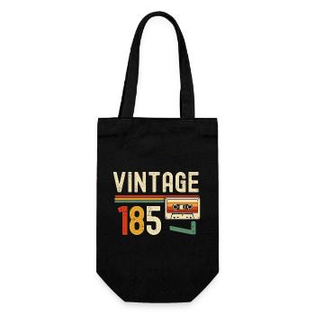 Vintage 85 Cassette rétro - Sac à bouteille - noir - Devant