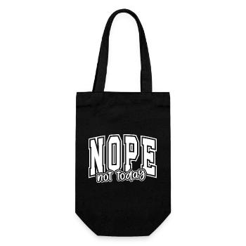 Nope Not Today Bold Graphic Gift Motivation - Gift Bag for Bottles - black - Front