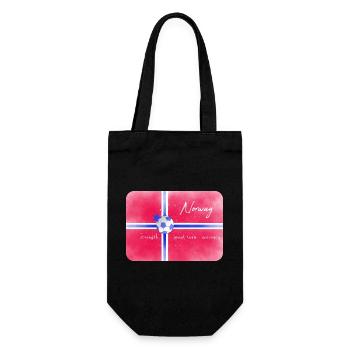 Norway flag with football jersey international matches - Gift Bag for Bottles - black - Front